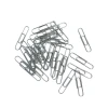 Wholesale nickel-plated paper clips, 50mm needle folded corner boat-shaped paper clips, nickel-plated paper clips details Picture